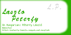 laszlo peterfy business card